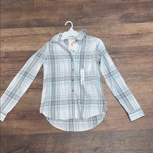 New teal, grey and white soft flannel